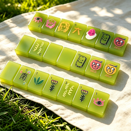 **The Visionary Collection American Mahjong Set – Translucent Emerald, 160 Tiles**