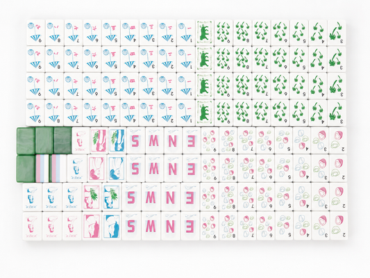 **The Riviera Collection American Mahjong Set – Emerald & Resort Stripe, 160 Tiles**