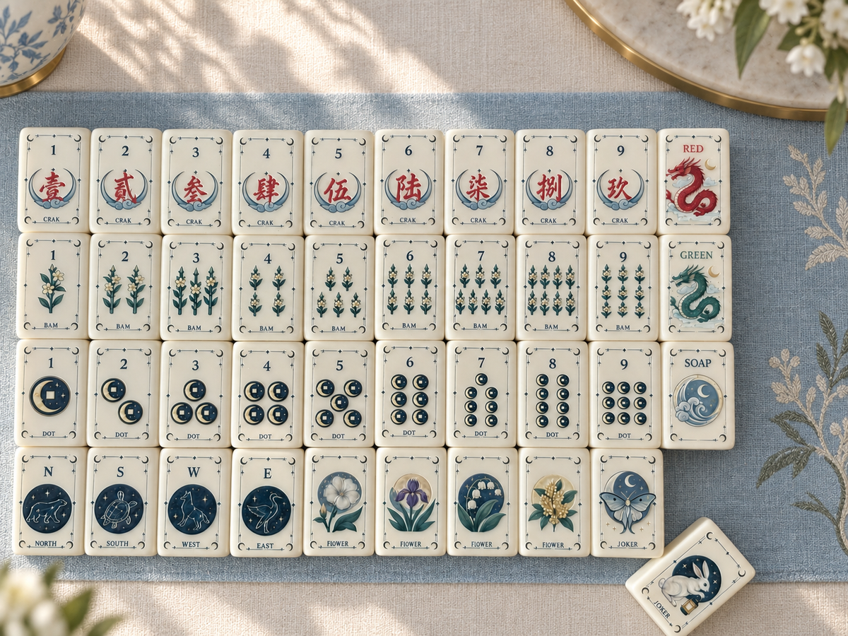 The Moon Rabbit Line American Mahjong Set — 160 Oversized Tiles