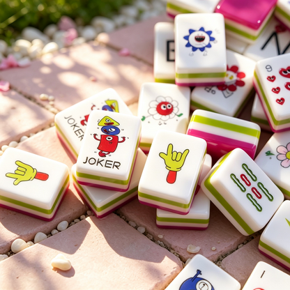**The Pop Love Collection American Mahjong Set – Strawberry Pink, 160 Tiles**