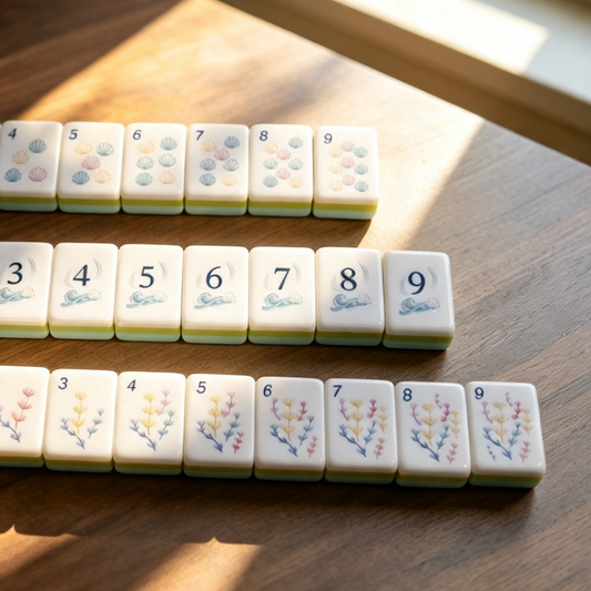 **The Serene Tide Line American Mahjong Set – Seafoam Swirl, 160 Tiles**