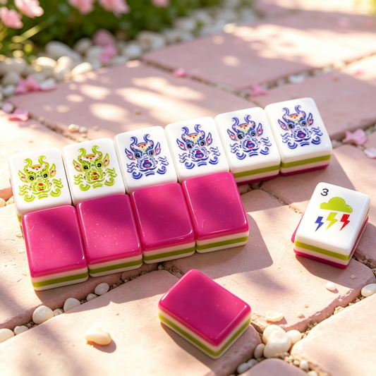 **The Pop Love Collection American Mahjong Set – Strawberry Pink, 160 Tiles**
