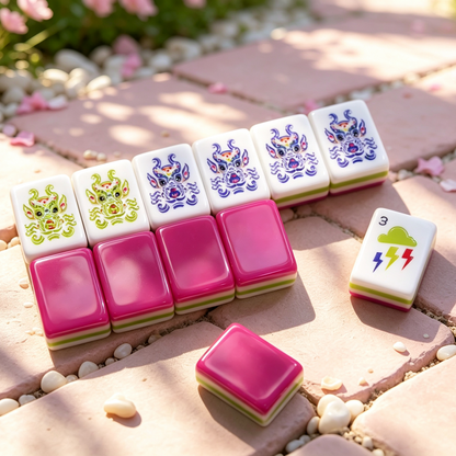 **The Pop Love Collection American Mahjong Set – Strawberry Pink, 160 Tiles**