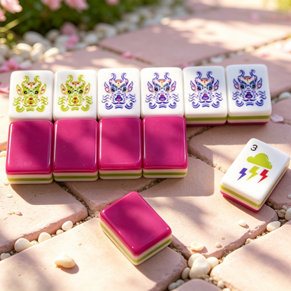 **The Pop Love Collection American Mahjong Set – Strawberry Pink, 160 Tiles**