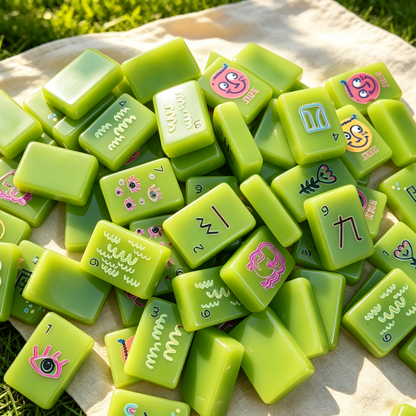 **The Visionary Collection American Mahjong Set – Translucent Emerald, 160 Tiles**