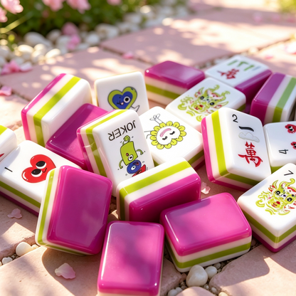**The Pop Love Collection American Mahjong Set – Strawberry Pink, 160 Tiles**