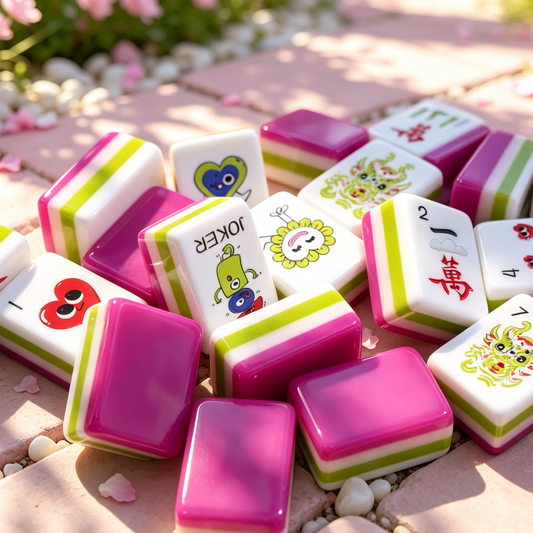 **The Pop Love Collection American Mahjong Set – Strawberry Pink, 160 Tiles**