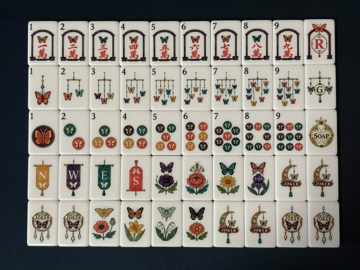 The Butterfly Cabinet – Botanical American Mahjong Tile Set