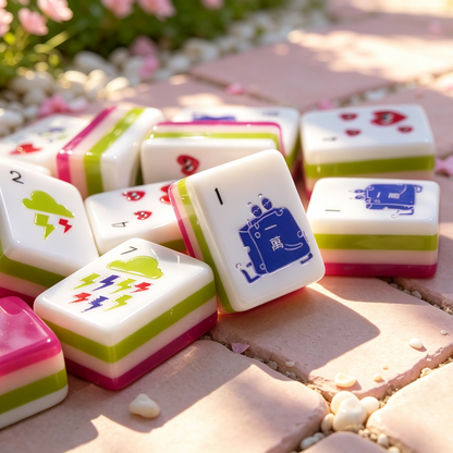 **The Pop Love Collection American Mahjong Set – Strawberry Pink, 160 Tiles**