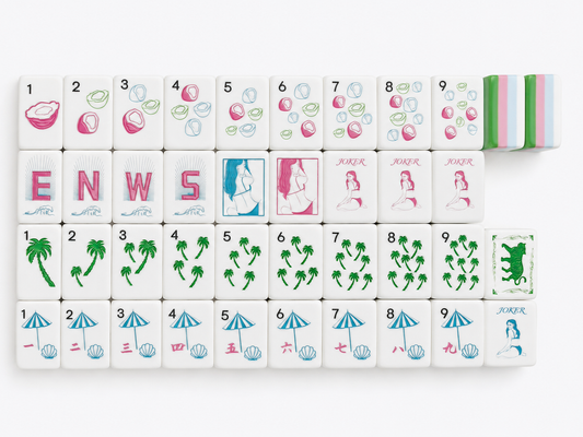 **The Riviera Collection American Mahjong Set – Emerald & Resort Stripe, 160 Tiles**