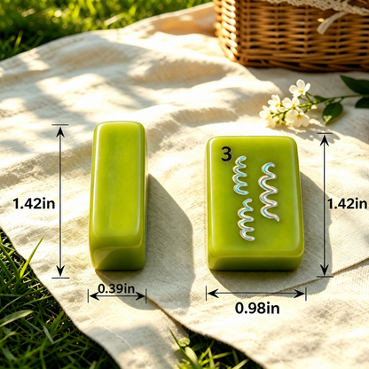 **The Visionary Collection American Mahjong Set – Translucent Emerald, 160 Tiles**