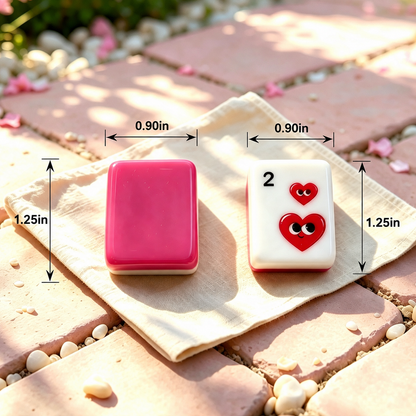 **The Pop Love Collection American Mahjong Set – Strawberry Pink, 160 Tiles**