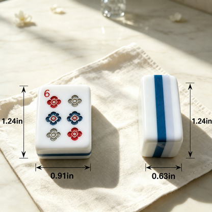 **The Jade Garden Line American Mahjong Set – Mint & Ivory, 160 Tiles**