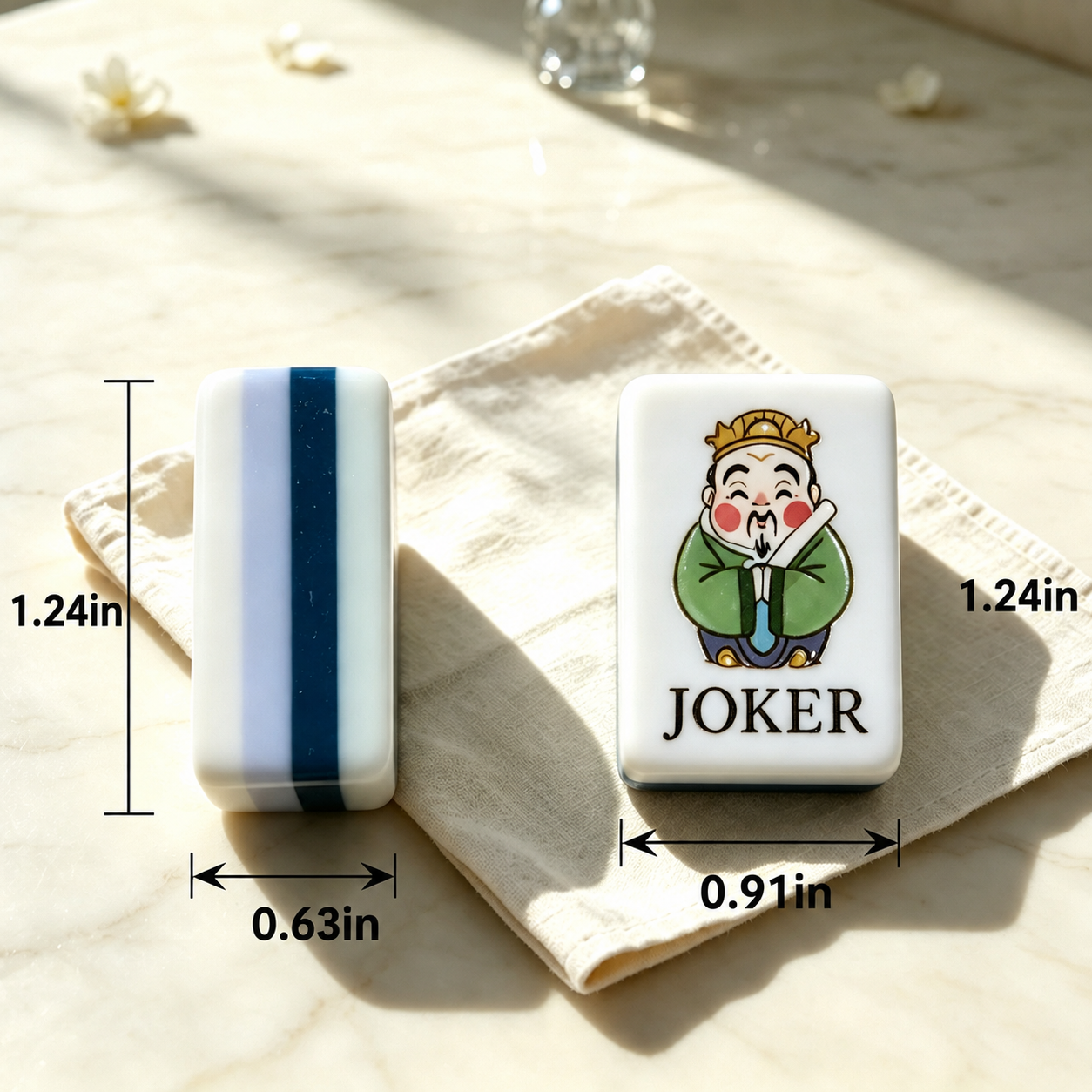 **The Jade Garden Line American Mahjong Set – Mint & Ivory, 160 Tiles**