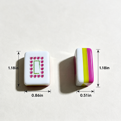 **The Sweetheart Summer Line American Mahjong Set – Fuchsia & Lime, 160 Tiles**