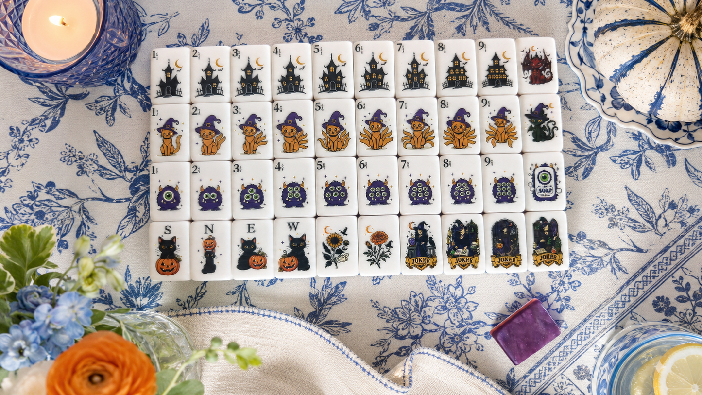 The Whimsical Halloween American Mahjong Set — 160 Tiles