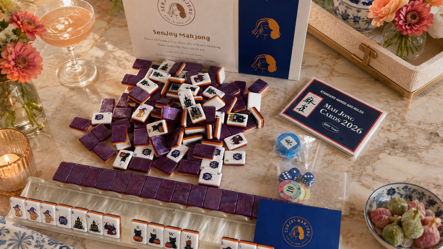 The Whimsical Halloween American Mahjong Set — 160 Tiles