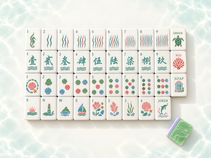 Dolphin Bay American Mahjong Set — 160 Ocean-Inspired Tiles for Serene Game Nights