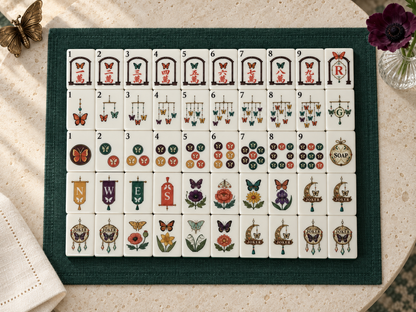 The Butterfly Cabinet – Botanical American Mahjong Tile Set