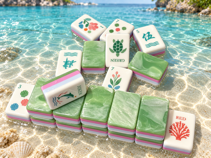 Dolphin Bay American Mahjong Set — 160 Ocean-Inspired Tiles for Serene Game Nights