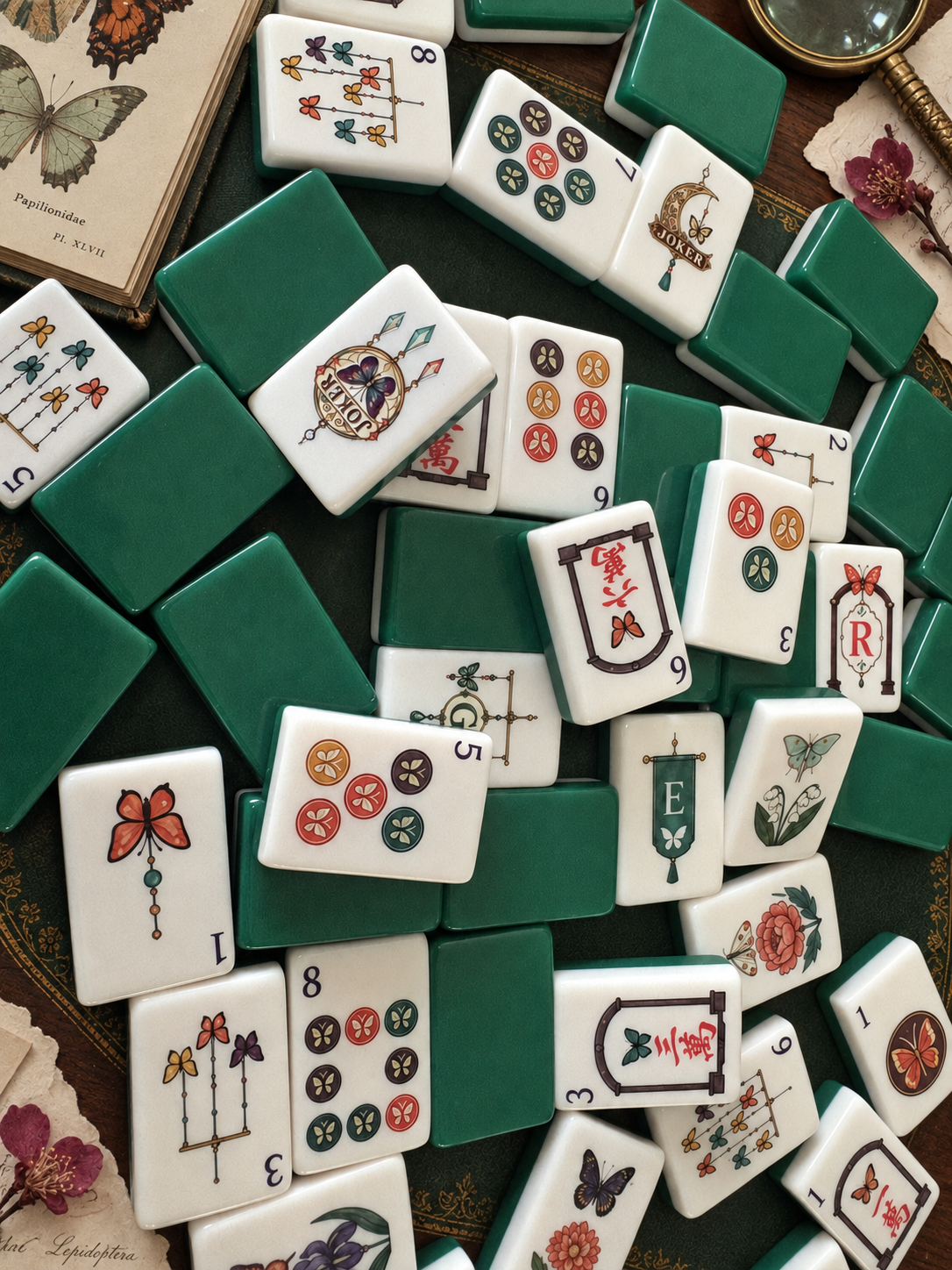 The Butterfly Cabinet – Botanical American Mahjong Tile Set