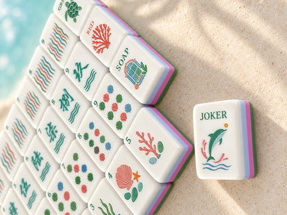 Dolphin Bay American Mahjong Set — 160 Ocean-Inspired Tiles for Serene Game Nights