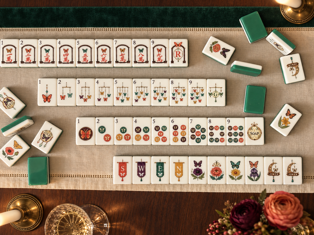 The Butterfly Cabinet – Botanical American Mahjong Tile Set