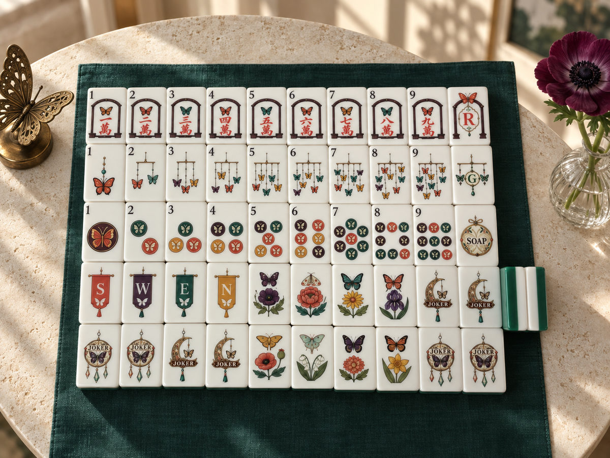 The Butterfly Cabinet – Botanical American Mahjong Tile Set