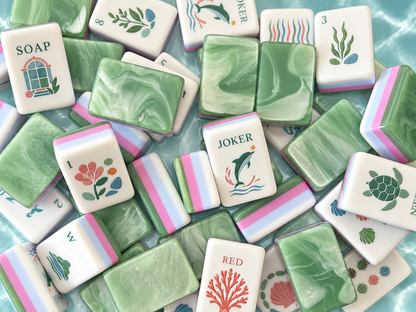 Dolphin Bay American Mahjong Set — 160 Ocean-Inspired Tiles for Serene Game Nights
