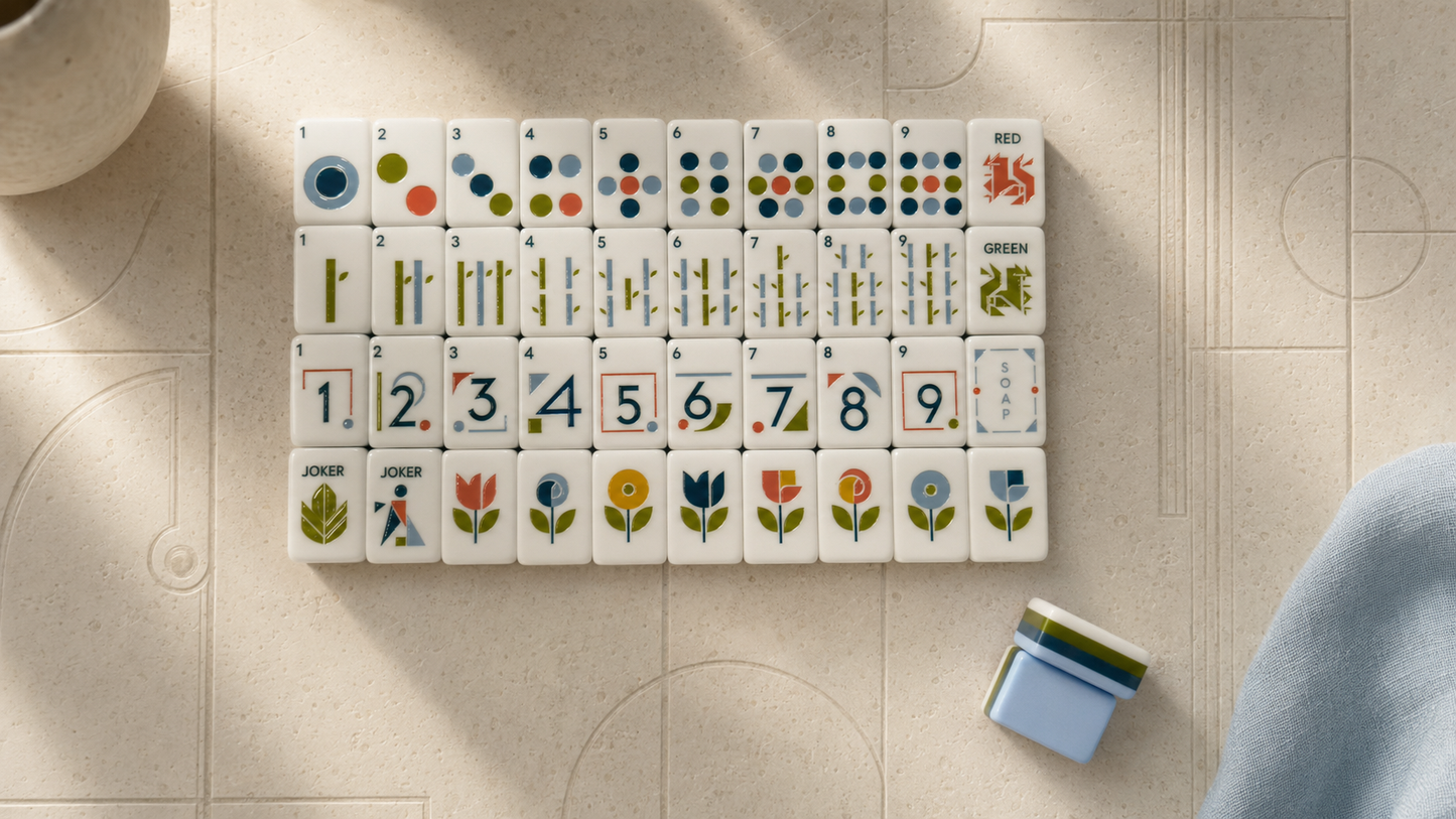The Geometric Bloom American Mahjong Set — 160 Tiles