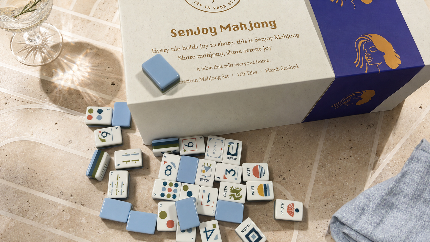 The Geometric Bloom American Mahjong Set — 160 Tiles