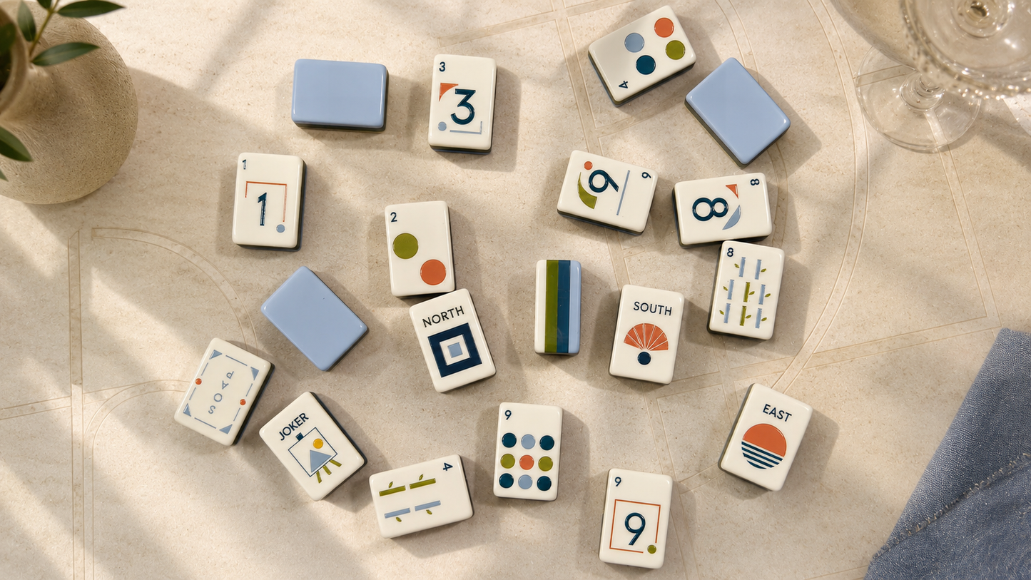 The Geometric Bloom American Mahjong Set — 160 Tiles