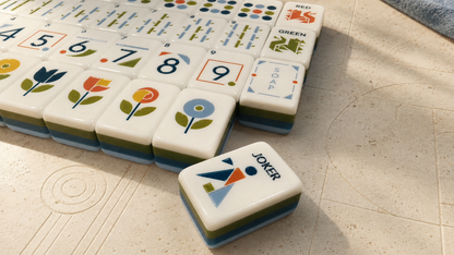 The Geometric Bloom American Mahjong Set — 160 Tiles