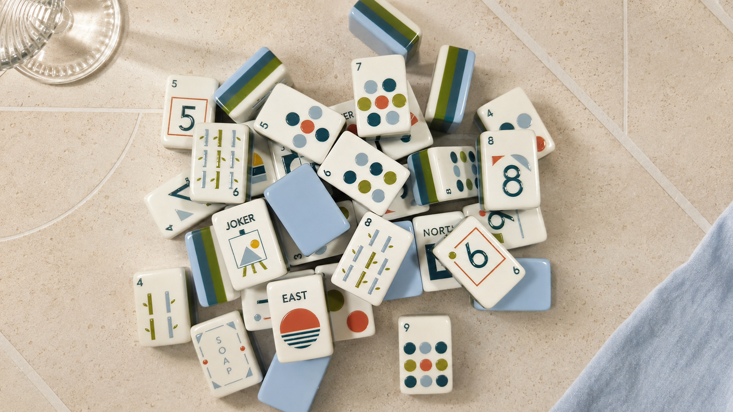 The Geometric Bloom American Mahjong Set — 160 Tiles