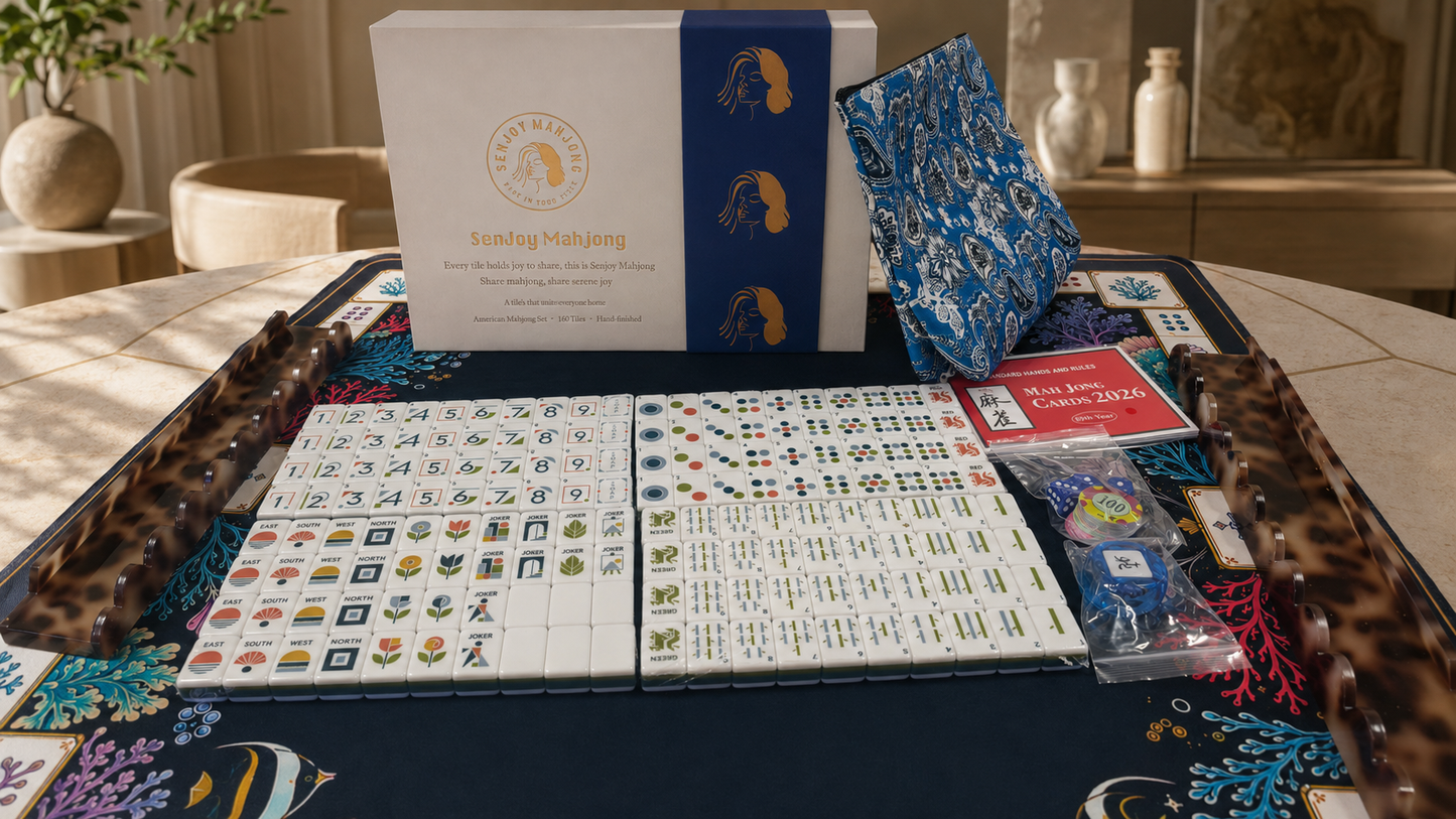 The Geometric Bloom American Mahjong Set — 160 Tiles