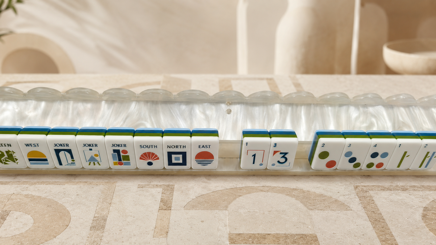 The Geometric Bloom American Mahjong Set — 160 Tiles
