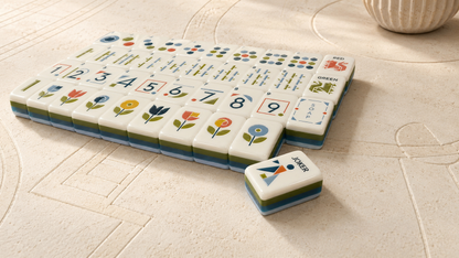 The Geometric Bloom American Mahjong Set — 160 Tiles