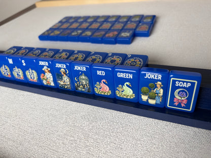 **The Cobalt Garden Collection American Mahjong Set – Cobalt Blue, 160 Tiles**