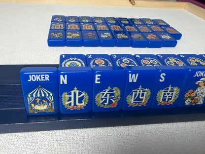 **The Cobalt Garden Collection American Mahjong Set – Cobalt Blue, 160 Tiles**